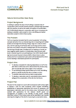 Pilot Land Use and Domestic Energy Project Case Study Cover